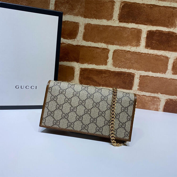 G*u*i horsebit 1955 wallet with chain