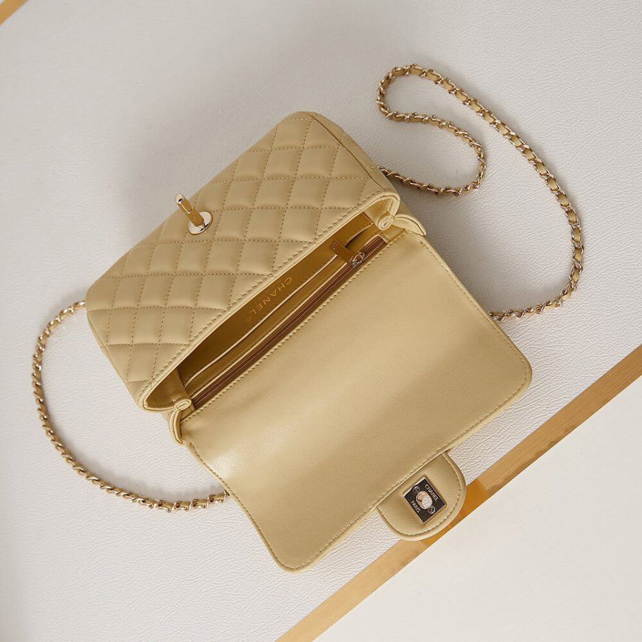 Ch*el mini flap with top handle