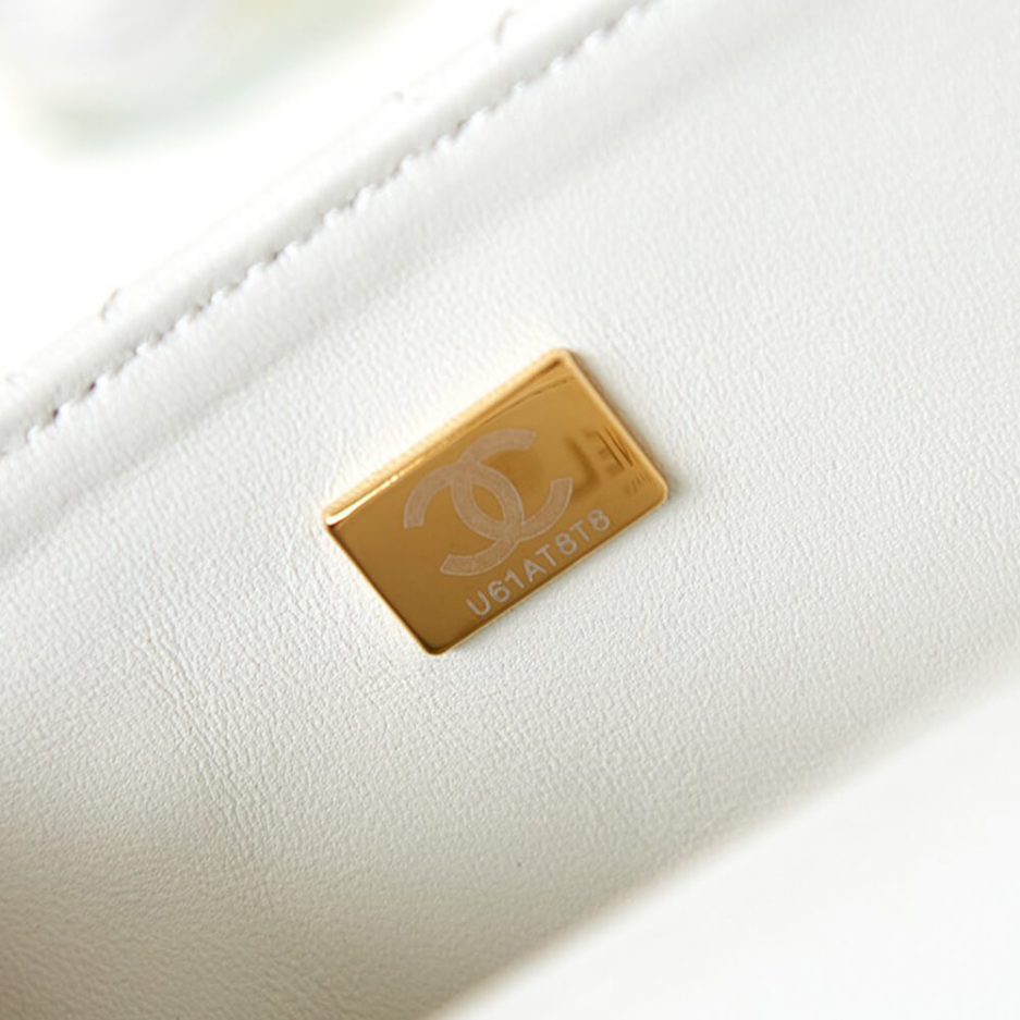 Ch*el mini flap with top handle